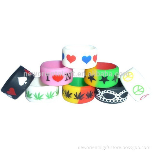 Silkscreen Printing Silicone Rings/Silicone Finger Rings